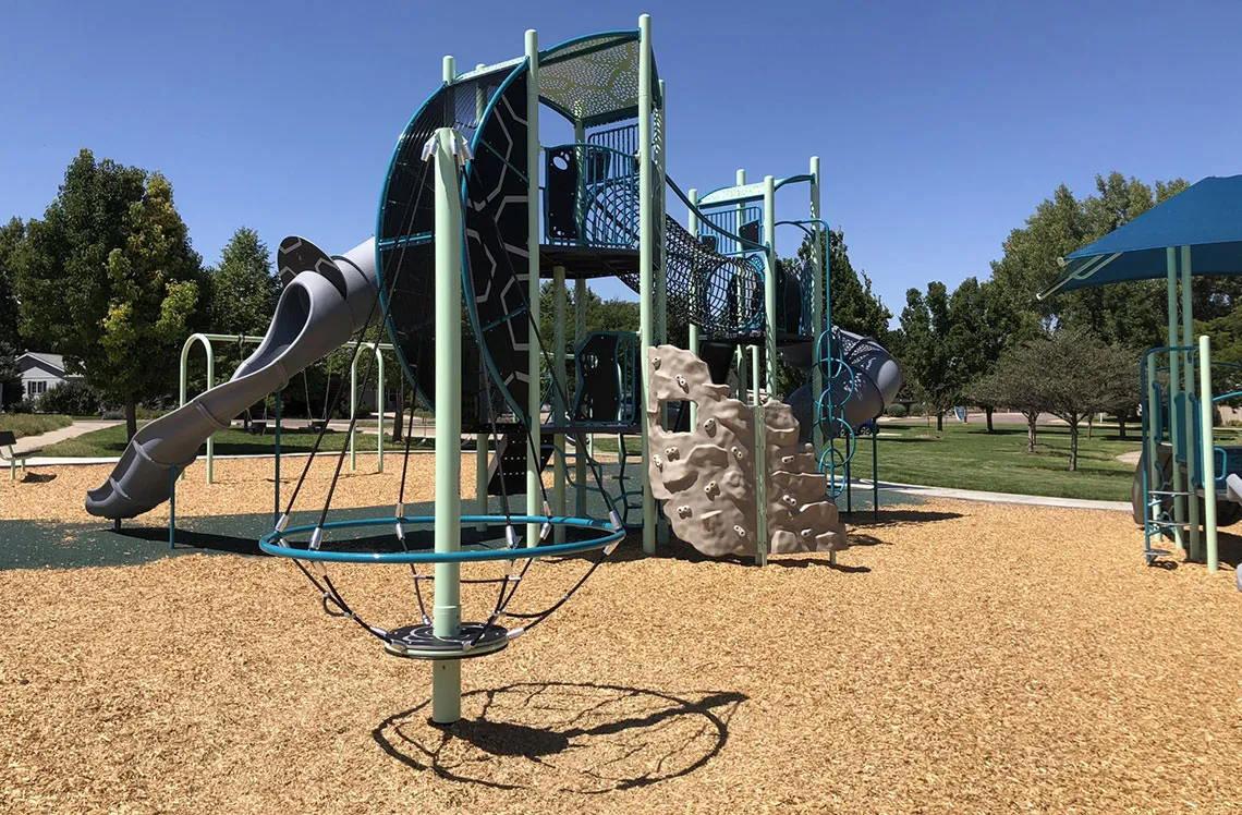 Spinning play at Greenley West playground